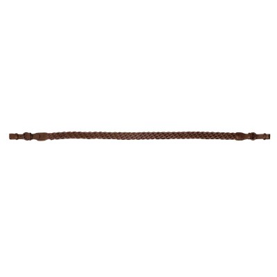 BRETELLA TRECCIA 8 CAPI PELLE MARRONE