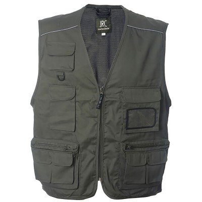 GILET VERDE MULTITASCHE TG.L